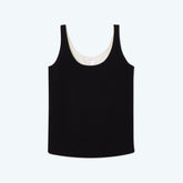 The Softest Tencel Scoop Neck Tank Top - Sea Urchin & White Sand