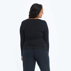 The Softest Ribbed Long Sleeve Henley - Sea Urchin