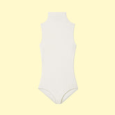 The Sleeveless Day to Night Bodysuit - White Sand