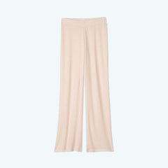 The Softest Ribbed Wide Leg Lounge Pant - Blush & White Sand Stripe