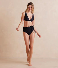 The Side-Tie High Leg High Rise Bottoms - Sea Urchin