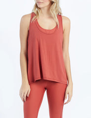 The Convertible Split Back Tank - Terracotta